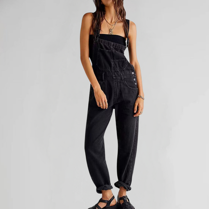 Mirla | Damendungarees aus Denim mit Cross-Back-Design-Eva Jonsson