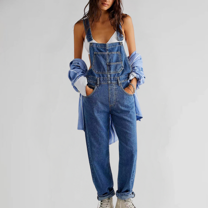 Mirla | Damendungarees aus Denim mit Cross-Back-Design-Eva Jonsson
