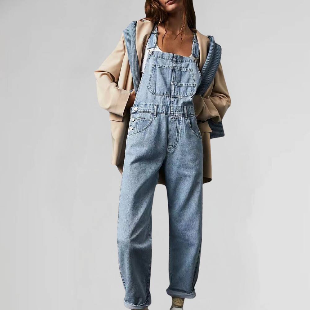 Mirla | Damendungarees aus Denim mit Cross-Back-Design-Eva Jonsson