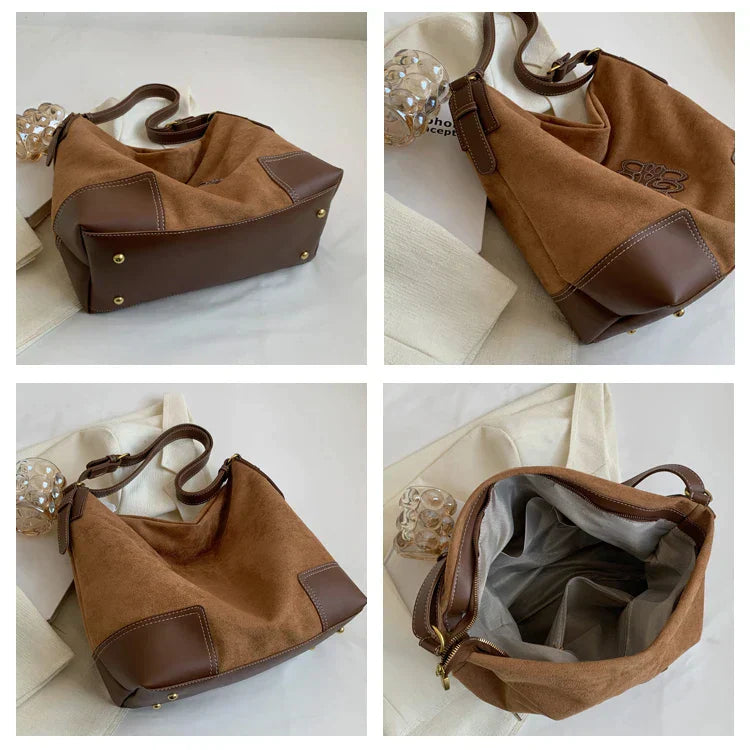 Mirla | Damernas Lyxvarumärke Messenger Väskor Retro Brun Crossbody Tote Väskor Hink Clutch Väska Inköp Stor Kapacitet Resväska-Eva Jonsson