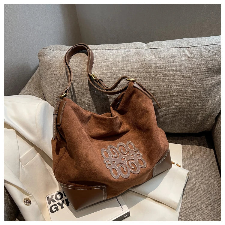Mirla | Damernas Lyxvarumärke Messenger Väskor Retro Brun Crossbody Tote Väskor Hink Clutch Väska Inköp Stor Kapacitet Resväska-Eva Jonsson