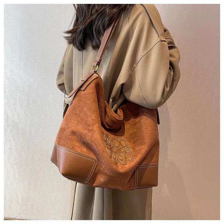 Mirla | Damernas Lyxvarumärke Messenger Väskor Retro Brun Crossbody Tote Väskor Hink Clutch Väska Inköp Stor Kapacitet Resväska-Eva Jonsson