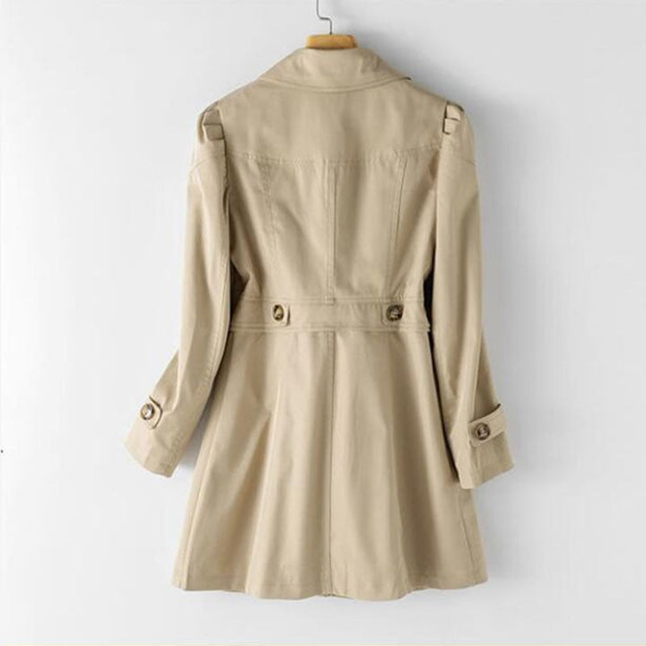 Mirla | Damernas trenchcoat Höst 2023 Trend Enradig Medellång trenchcoat för kvinnor-Eva Jonsson