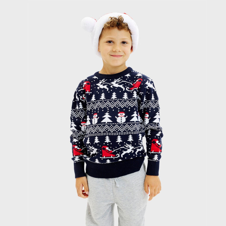 Eva Jonsson | Den Stiliga Jultröjan Navy - Barn-Eva Jonsson