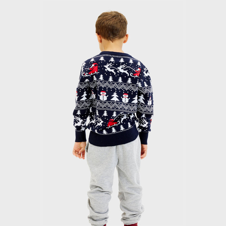 Eva Jonsson | Den Stiliga Jultröjan Navy - Barn-Eva Jonsson