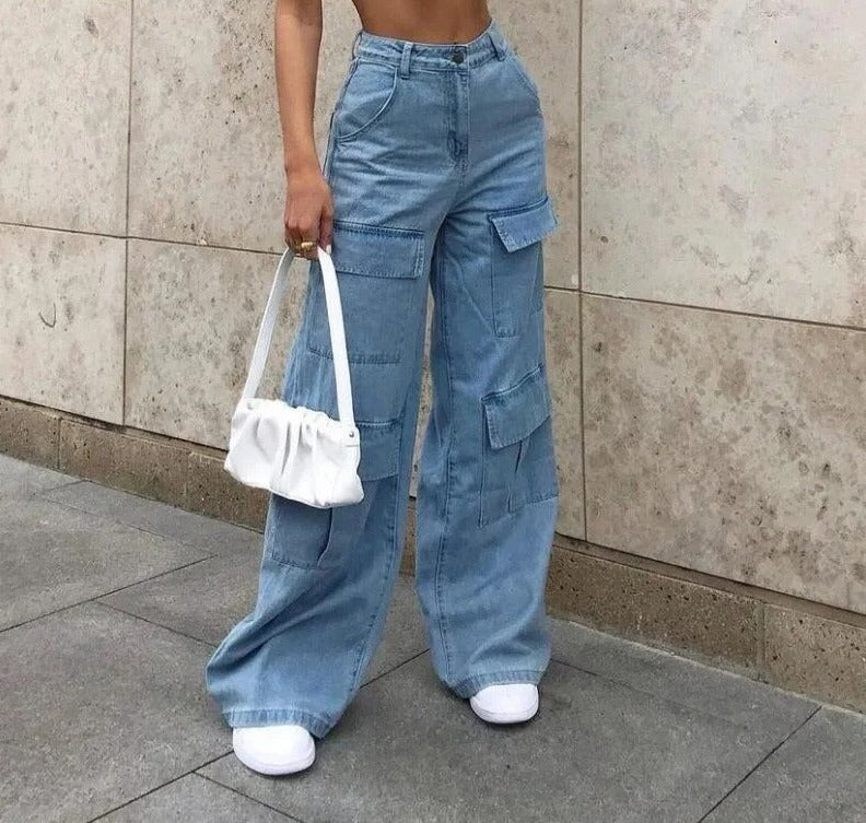 Mirla | Denim-Cargo-byxa-Eva Jonsson
