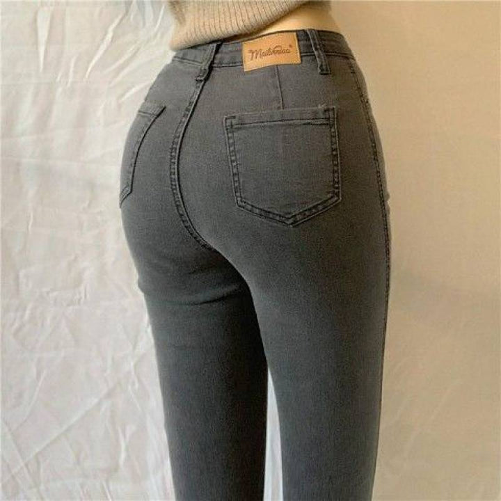 Mirla | Denim-byxor med Hög Midja och Stora Storlekar-Eva Jonsson
