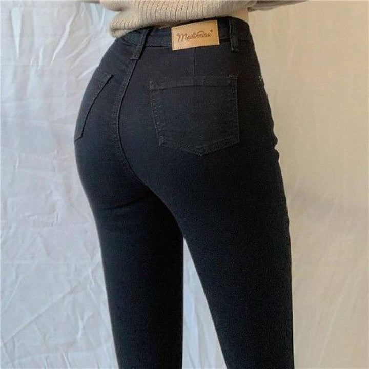 Mirla | Denim-byxor med Hög Midja och Stora Storlekar-Eva Jonsson