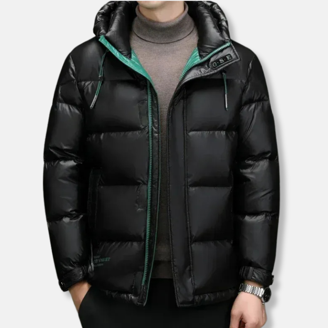 Mirla | Dunjacka Normal passform Huva med dragsko Vattenavvisande Dragkedja och knappar-Eva Jonsson