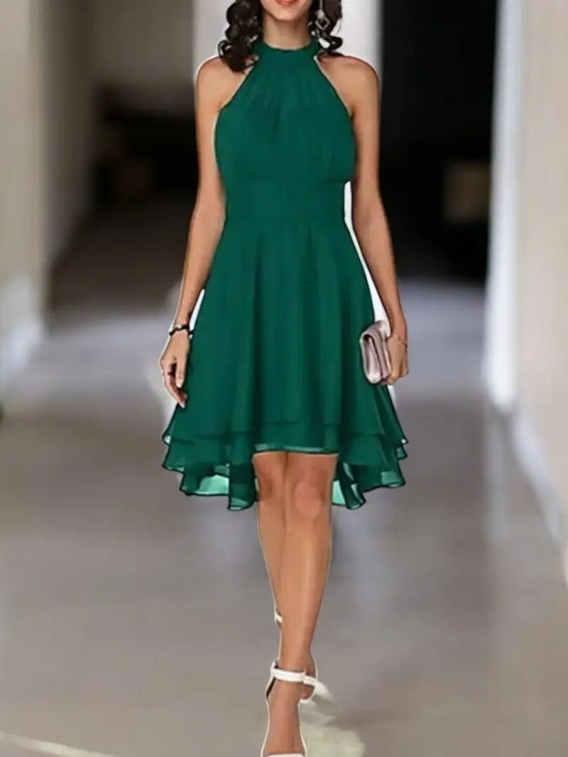 Mirla | Elegant Ärmелös Chiffon Klänning-Eva Jonsson