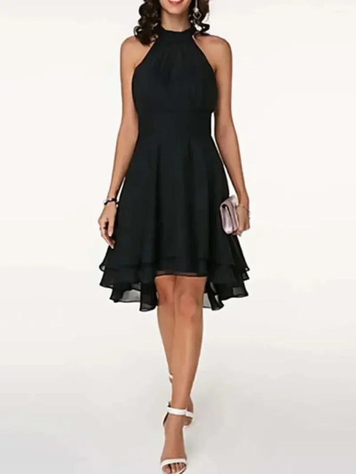Mirla | Elegant Ärmелös Chiffon Klänning-Eva Jonsson