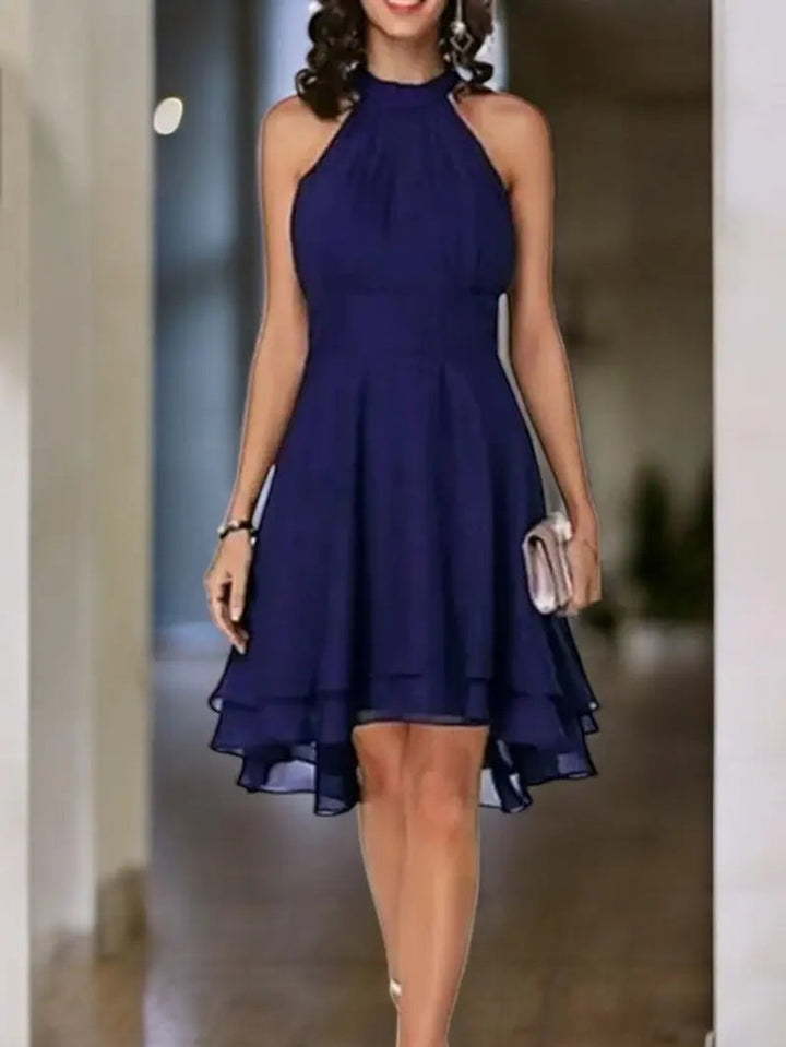 Mirla | Elegant Ärmелös Chiffon Klänning-Eva Jonsson