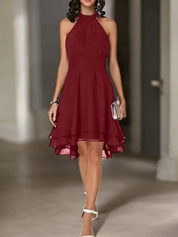 Mirla | Elegant Ärmелös Chiffon Klänning-Eva Jonsson