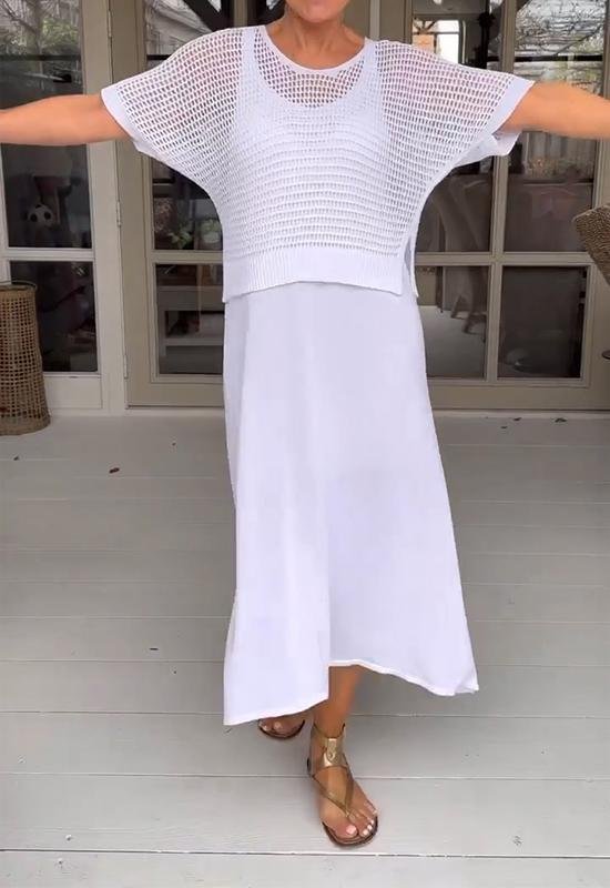 Mirla | Elegant Deltes Set (Klänning + Topp)-Eva Jonsson