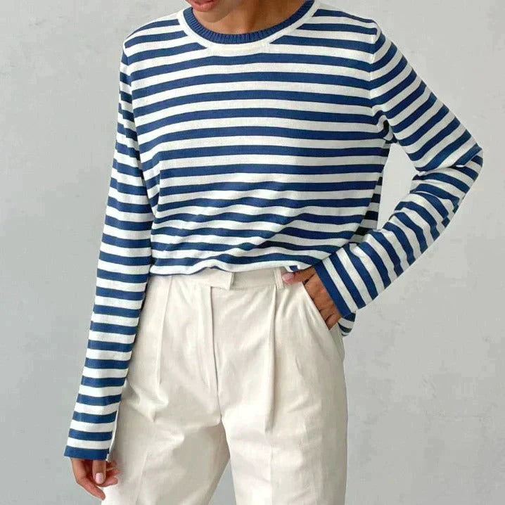Mirla | Elegant Randig T-Shirt-Eva Jonsson