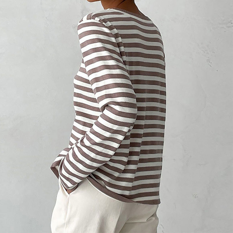 Mirla | Elegant Randig T-Shirt-Eva Jonsson