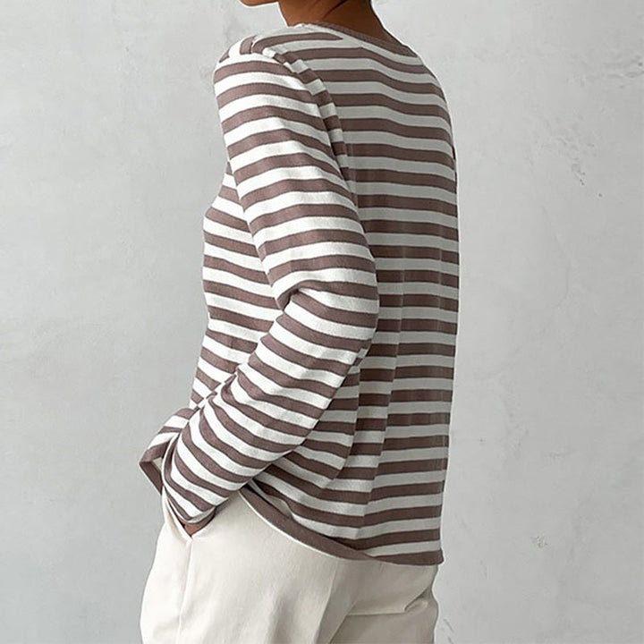Mirla | Elegant Randig T-Shirt-Eva Jonsson