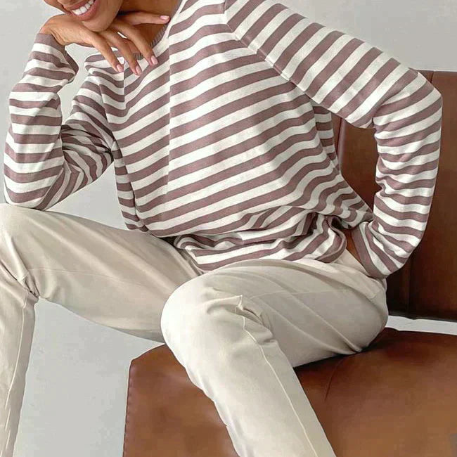 Mirla | Elegant Randig T-Shirt-Eva Jonsson