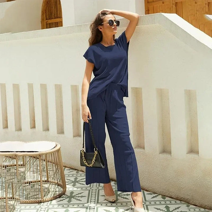 Mirla | Elegant Tvådelat Set med Vida Ben-Eva Jonsson