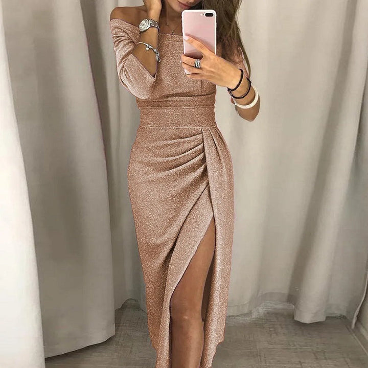 Mirla | Elegant festklänning med öppen utskärning-Eva Jonsson