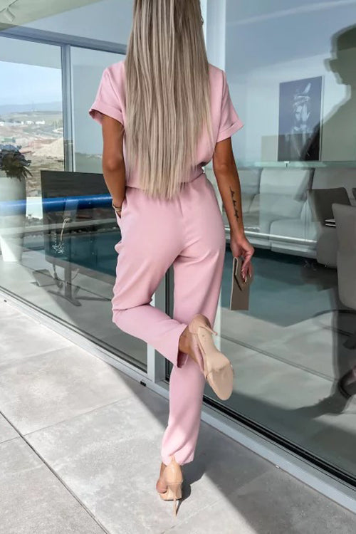 Mirla | Elegant keyhole jumpsuit med bälte för damer-Eva Jonsson