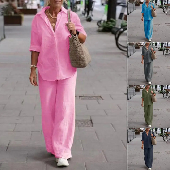 Mirla | Elegant linne tvådelat-Eva Jonsson