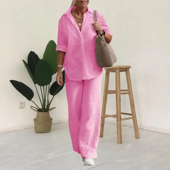Mirla | Elegant linne tvådelat-Eva Jonsson
