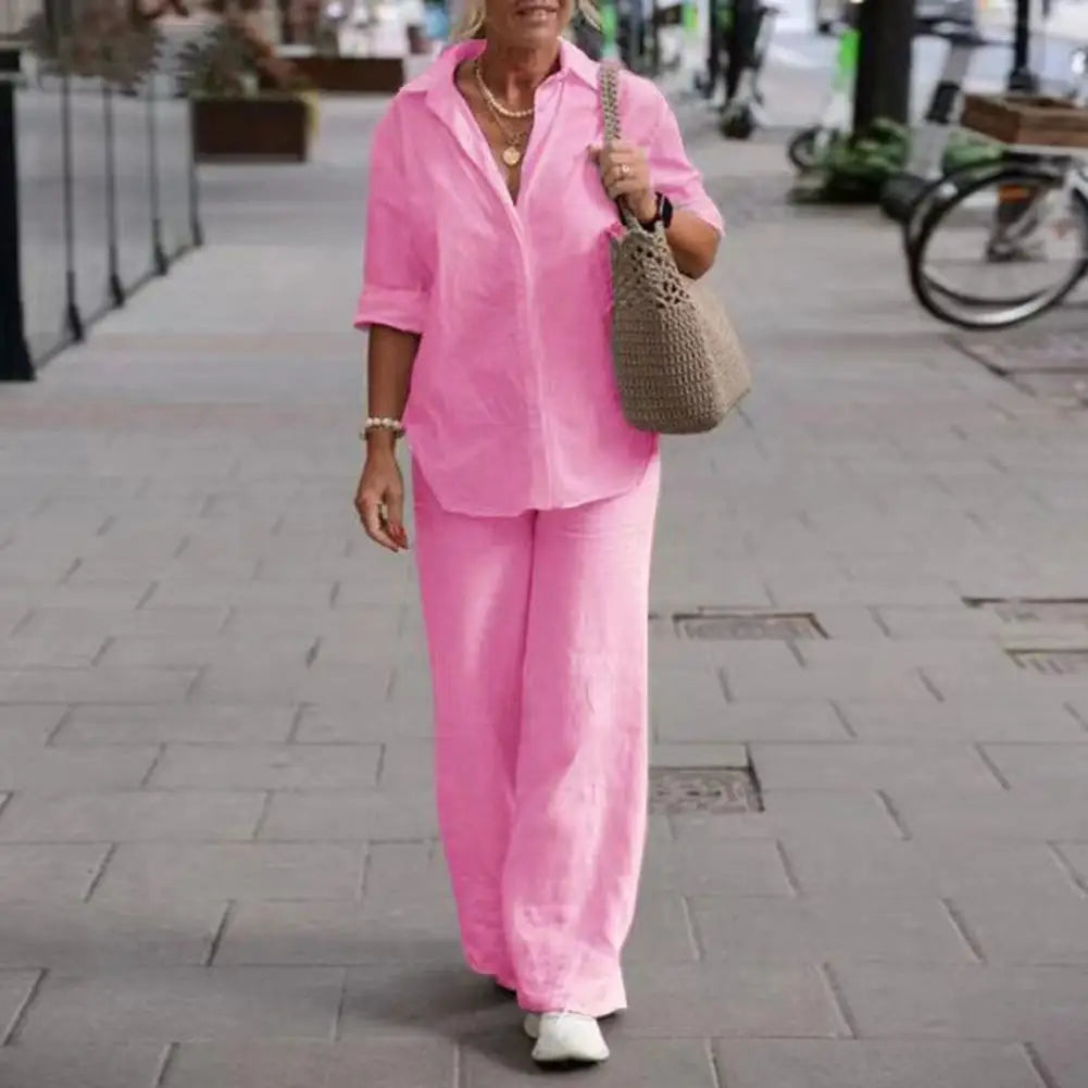 Mirla | Elegant linne tvådelat-Eva Jonsson