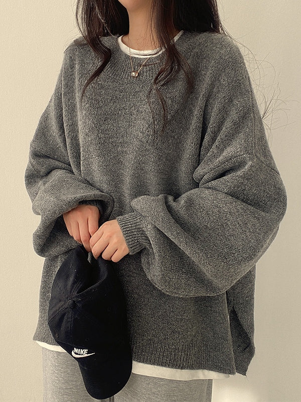 Mirla | Enfärgad Oversized Tröja med Sprund-Eva Jonsson