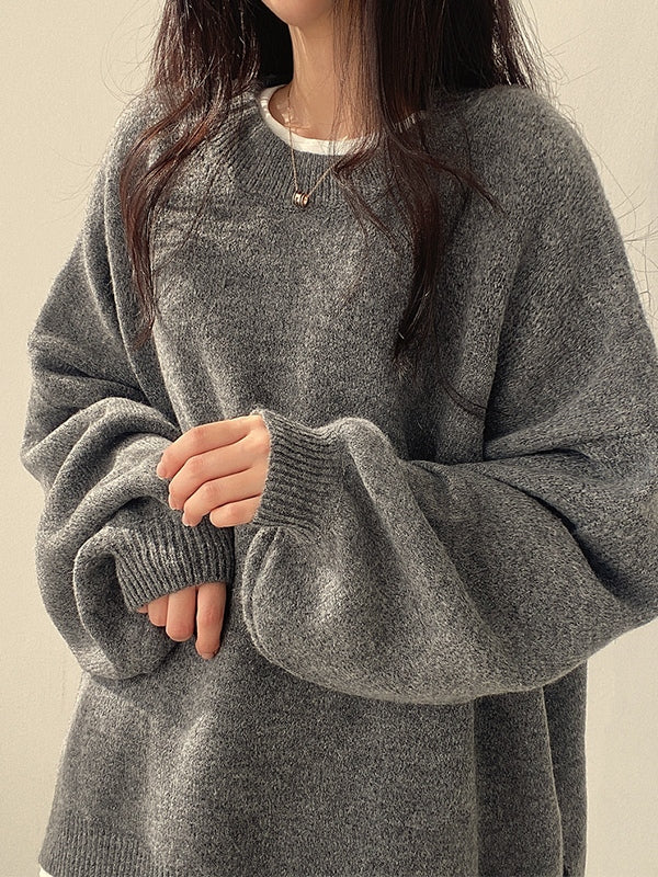 Mirla | Enfärgad Oversized Tröja med Sprund-Eva Jonsson