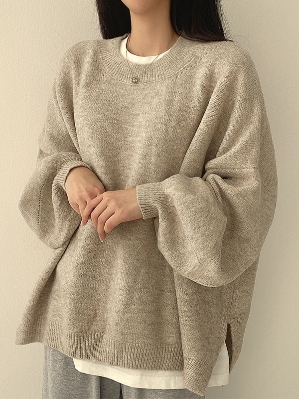Mirla | Enfärgad Oversized Tröja med Sprund-Eva Jonsson