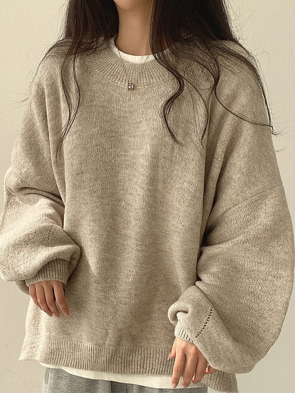 Mirla | Enfärgad Oversized Tröja med Sprund-Eva Jonsson