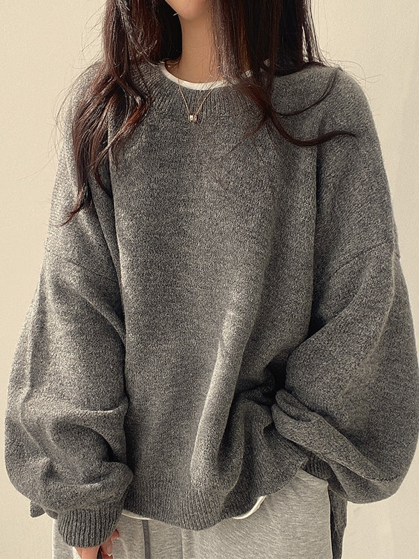 Mirla | Enfärgad Oversized Tröja med Sprund-Eva Jonsson
