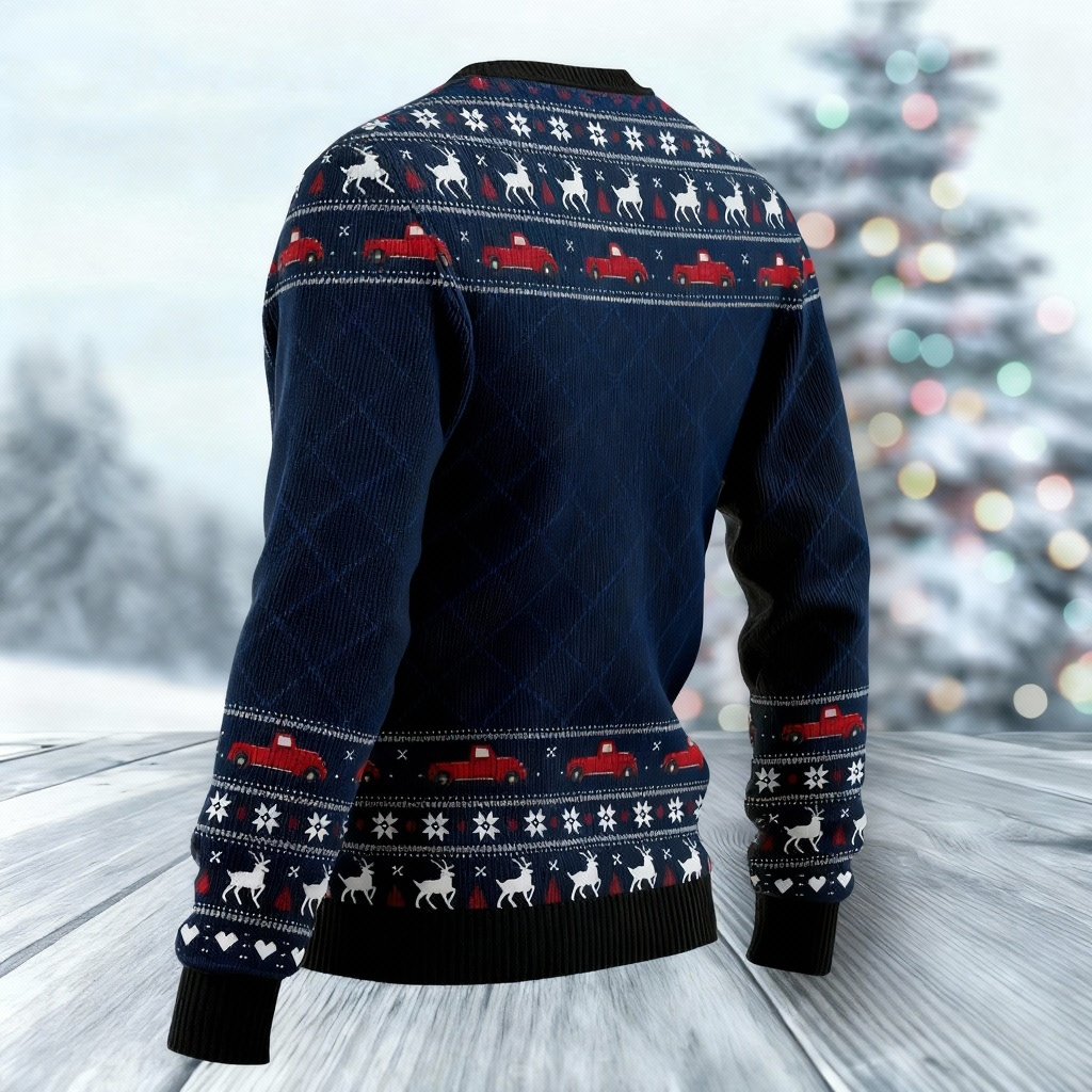 Eva Jonsson | Enligt Stolz & Oöverskådlig: Goofy Mönstertryck Ful Jultröja-Eva Jonsson