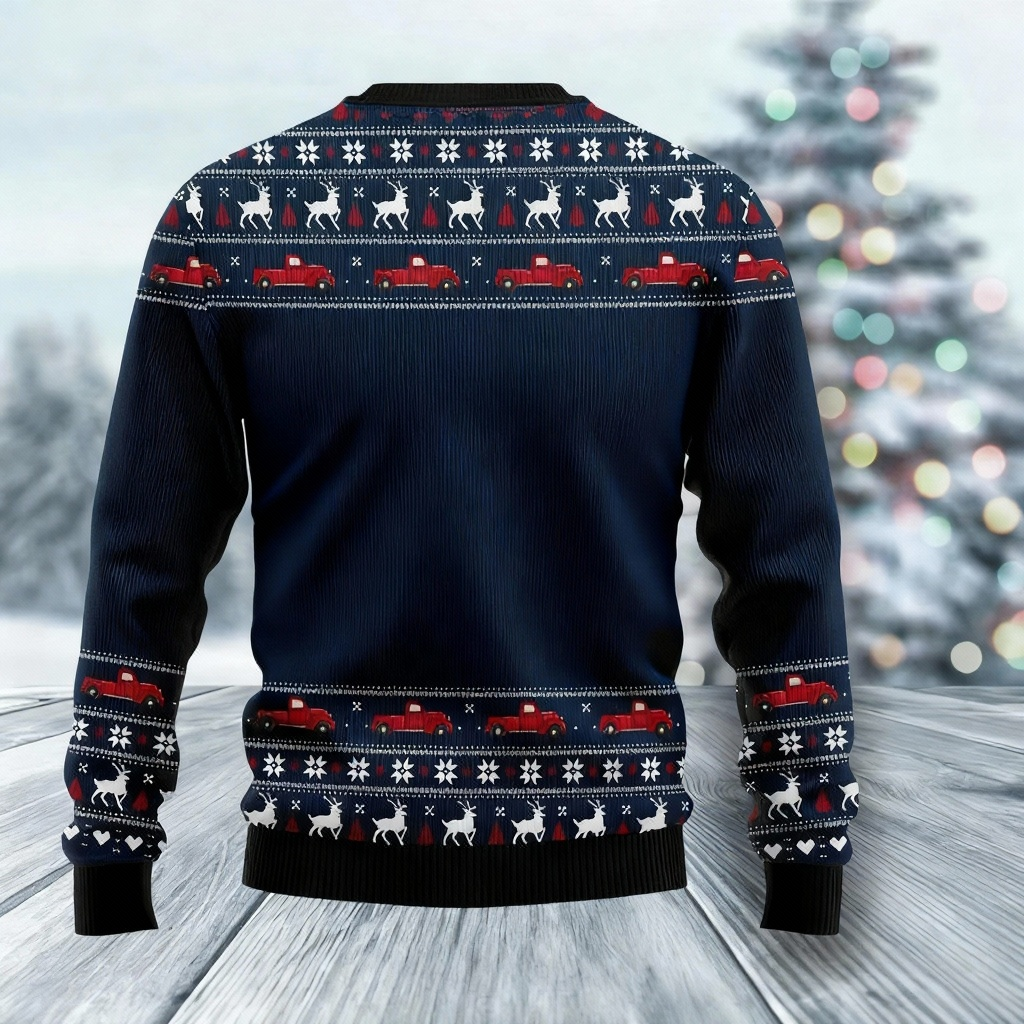 Eva Jonsson | Enligt Stolz & Oöverskådlig: Goofy Mönstertryck Ful Jultröja-Eva Jonsson