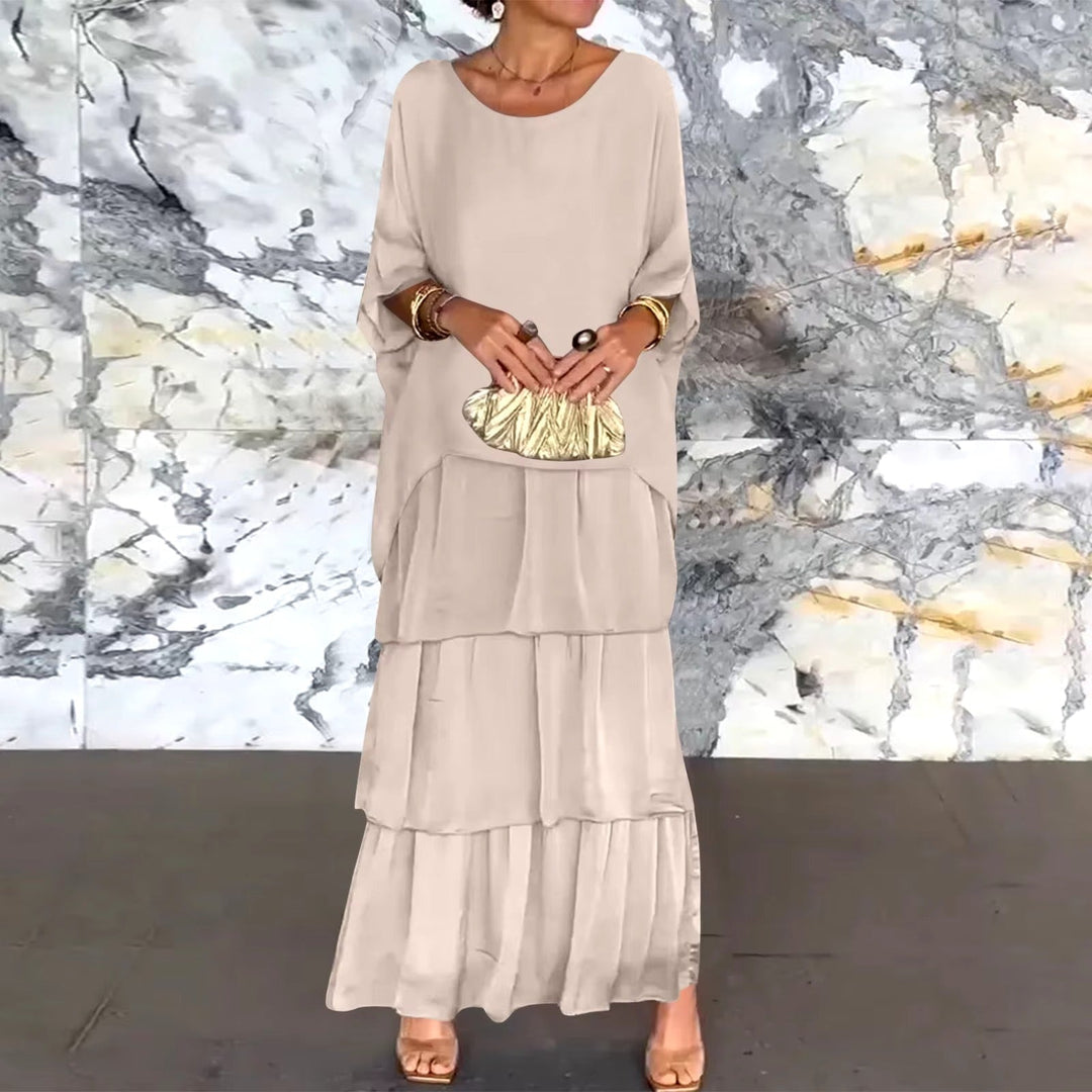 Mirla | Exklusiv Chiffon Lång Klänning-Eva Jonsson