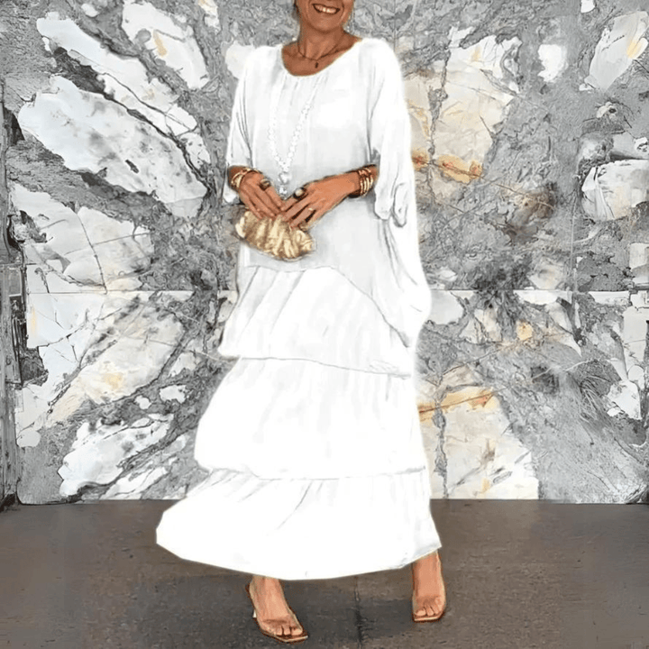 Mirla | Exklusiv Chiffon Lång Klänning-Eva Jonsson