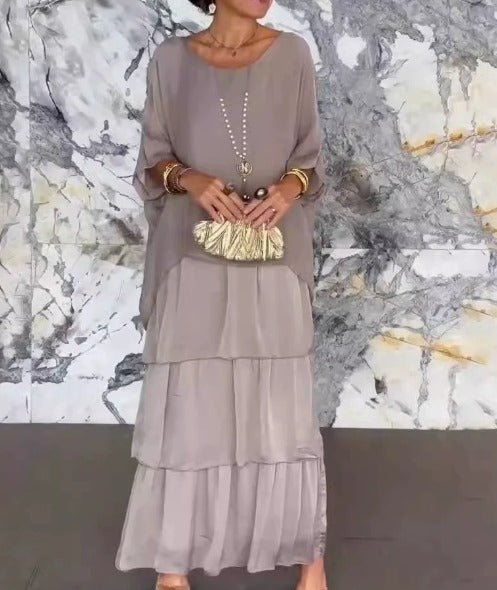 Mirla | Exklusiv Chiffon Lång Klänning-Eva Jonsson