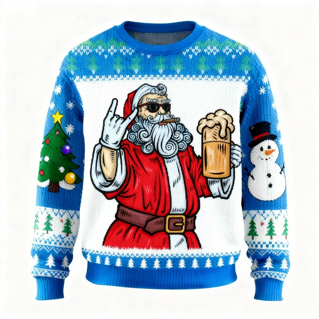 Eva Jonsson | Festlig Rolig Santa Tryck Semestertröja - Ultimat Fult Julfest Utseende-Eva Jonsson