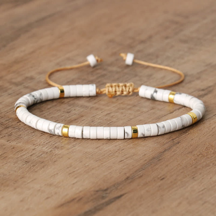 Eva Jonsson | Flätat armband med 2,4 mm naturliga stenrullar – Seraphina-Eva Jonsson