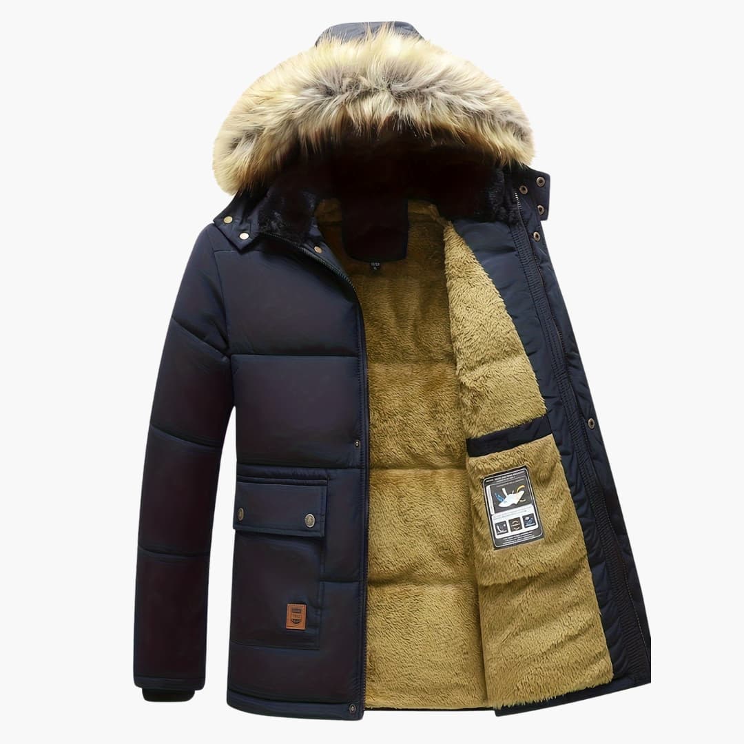 Mirla | Fleece-hoodie med dragkedja för herrar-Eva Jonsson