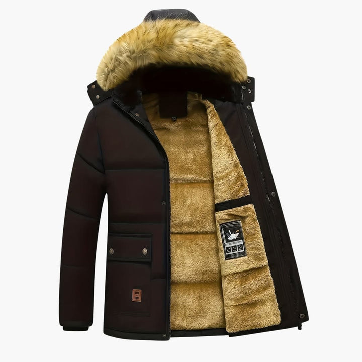 Mirla | Fleece-hoodie med dragkedja för herrar-Eva Jonsson