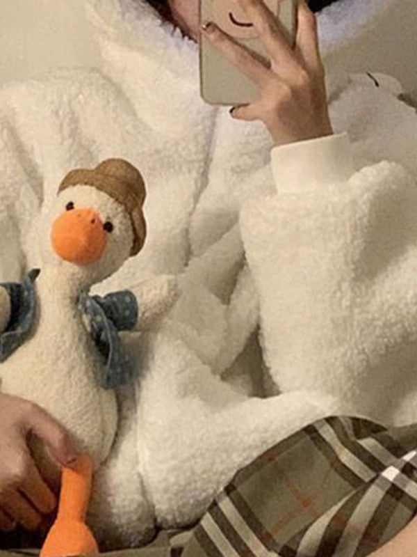 Mirla | Fleecejacka med Zip, Öronflik och Dragkedja-Eva Jonsson