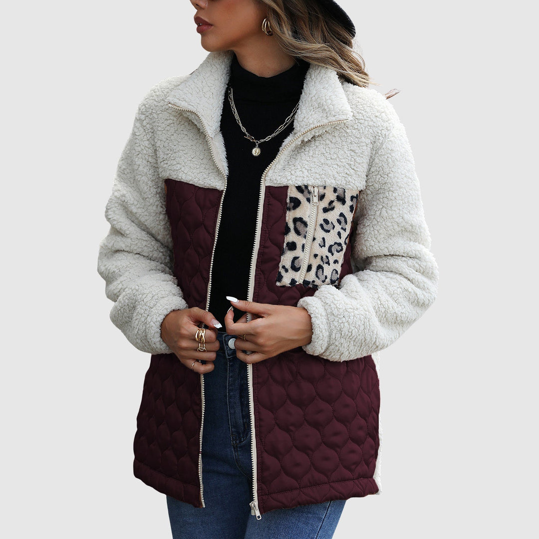 Mirla | Fleecet Relaxed Fit Jacka Stegadi Patchwork-Fuskpäls-Kavaj-Eva Jonsson