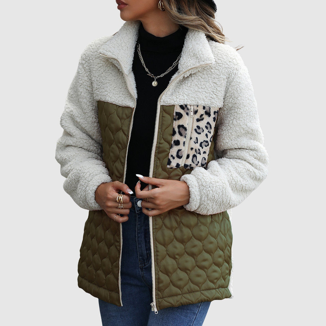 Mirla | Fleecet Relaxed Fit Jacka Stegadi Patchwork-Fuskpäls-Kavaj-Eva Jonsson