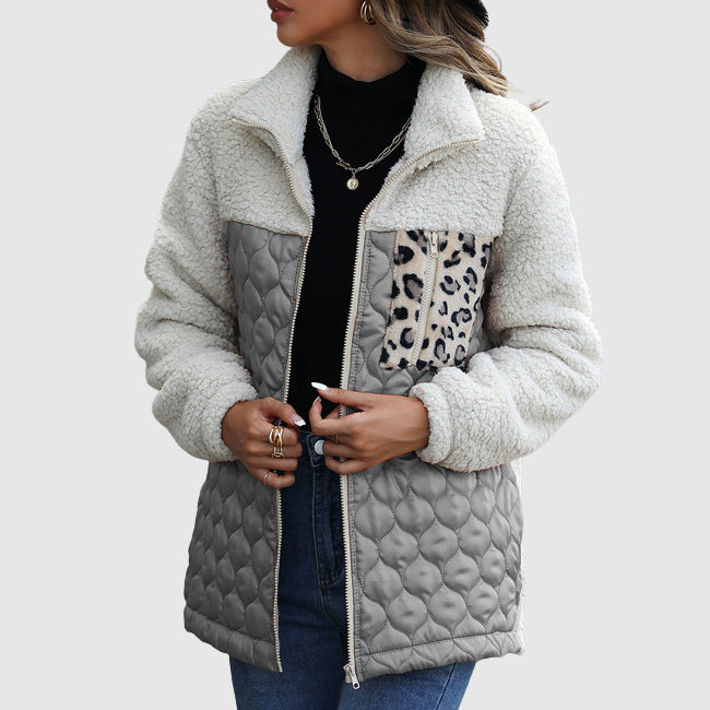 Mirla | Fleecet Relaxed Fit Jacka Stegadi Patchwork-Fuskpäls-Kavaj-Eva Jonsson