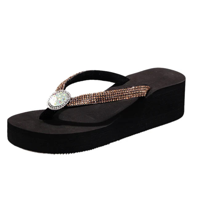 Mirla | Flop med kilklack - Strand - Sommar-Eva Jonsson