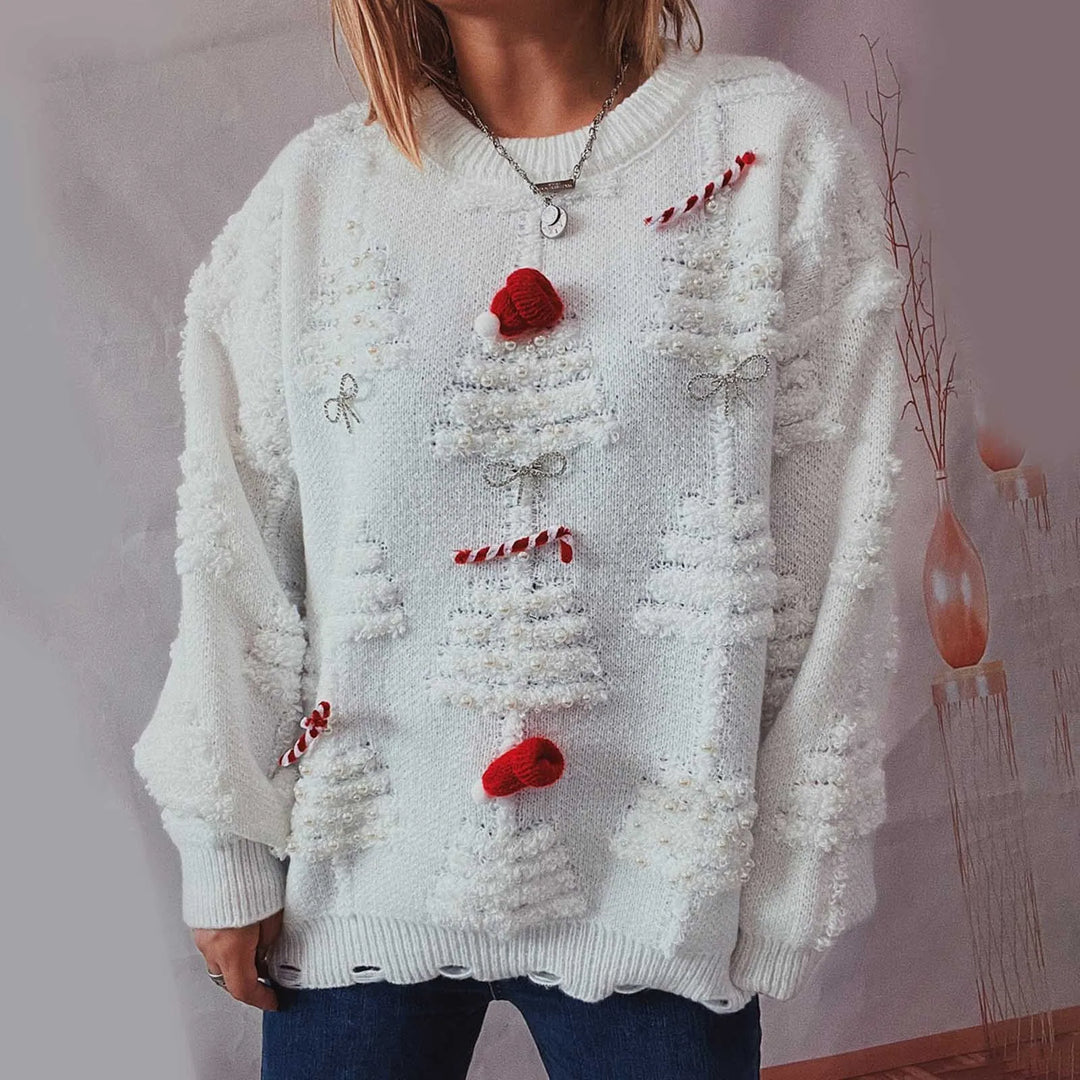 Mirla | Ful Jultröja - Vintrig Damtröja med Julmotiv-Eva Jonsson