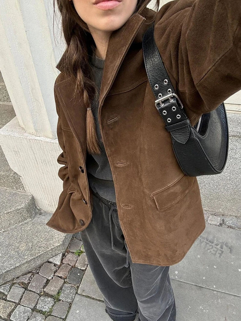 Mirla | Fusk-Suede-Blazer-Eva Jonsson