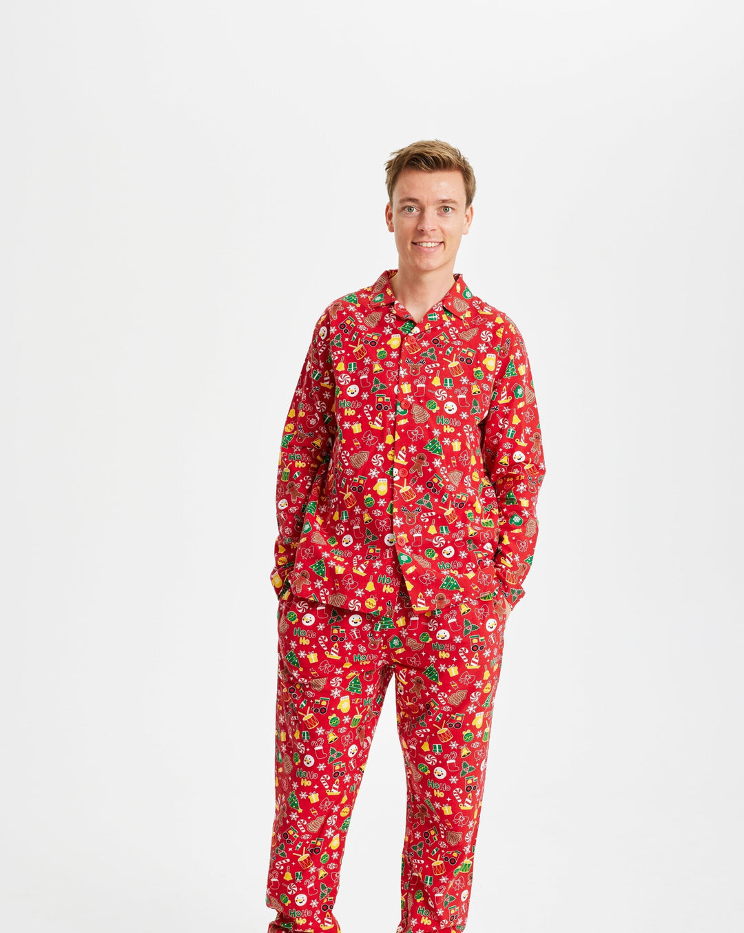 Mirla | Galna julpyjamas Flanell Röd Herr-Eva Jonsson